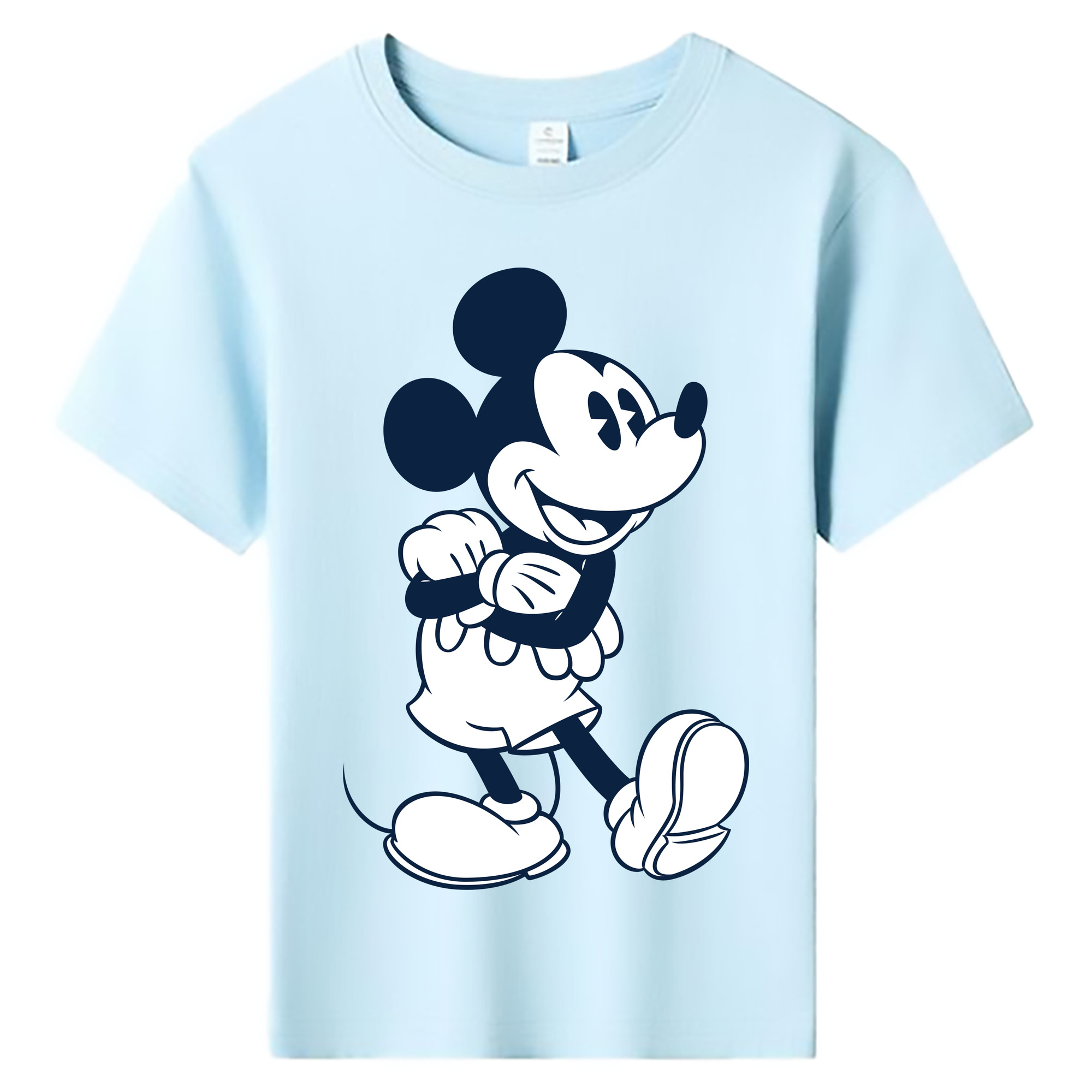 ミッキーマウス Mickey Mouse 綿100％キッズTシャツ（フロントプリント）